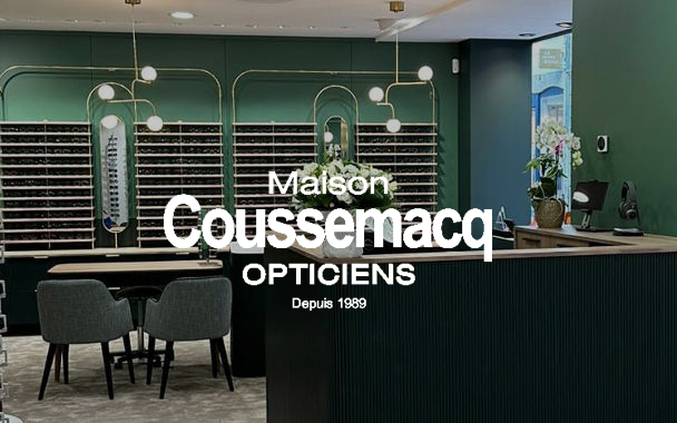 logo du magasin Coussemacq opticiens à Arras